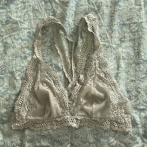 Urban Outfitters Gray Lace Racerback Bralette